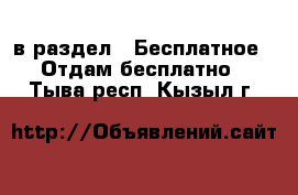  в раздел : Бесплатное » Отдам бесплатно . Тыва респ.,Кызыл г.